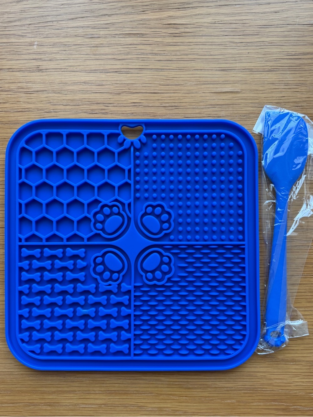 Blue Silicone Slow Feed Lick Mat for Small Pets